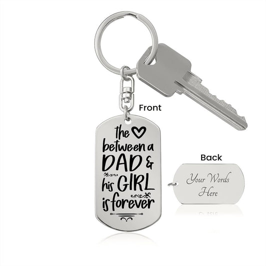 PERSONALIZED ENGRAVED DOG TAG KEYCHAIN