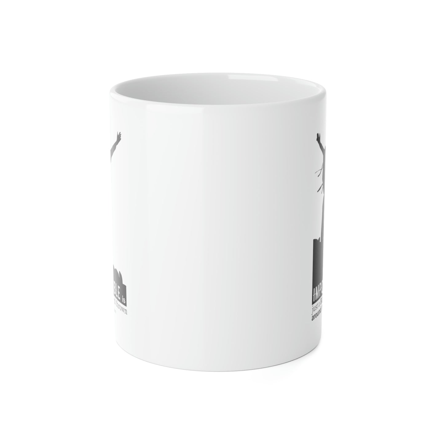 IMPOSSIBLE White Ceramic Mug, 11oz