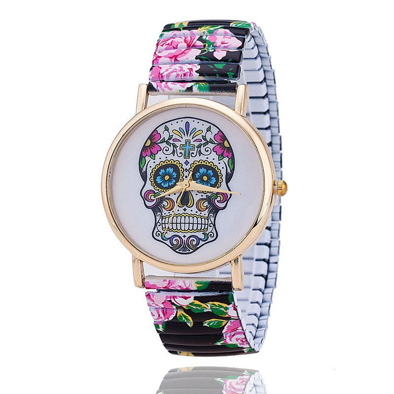 "The Jennifer Collection" Skull Print Fashion Watch