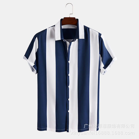 Men's Wide Stripe Print Shirt