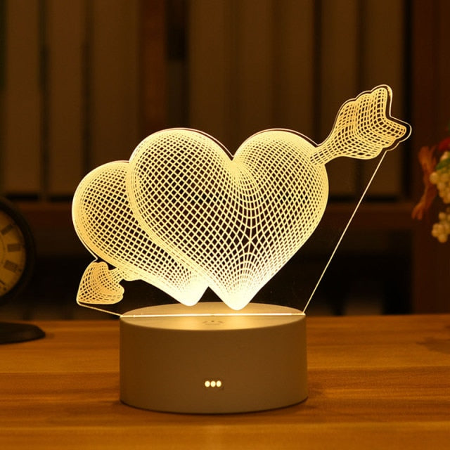 3D Acrylic Love Lamps