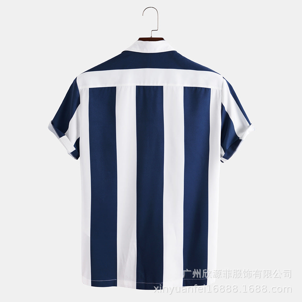 Men's Wide Stripe Print Shirt