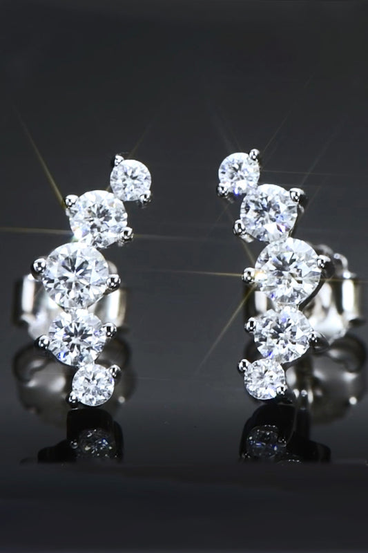"All You Need" Moissanite Platinum-Plated Earrings