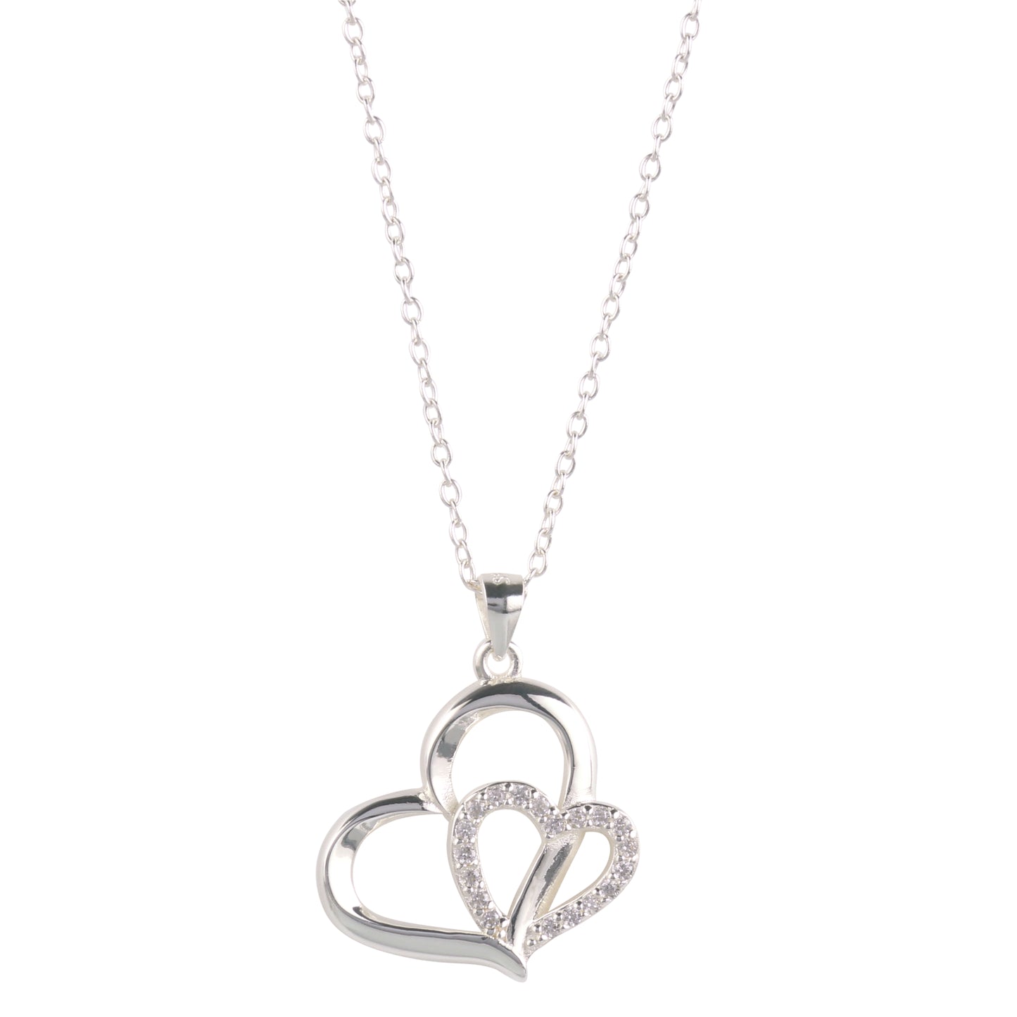 Eternity Love Heart Pave Necklace for Girlfriend