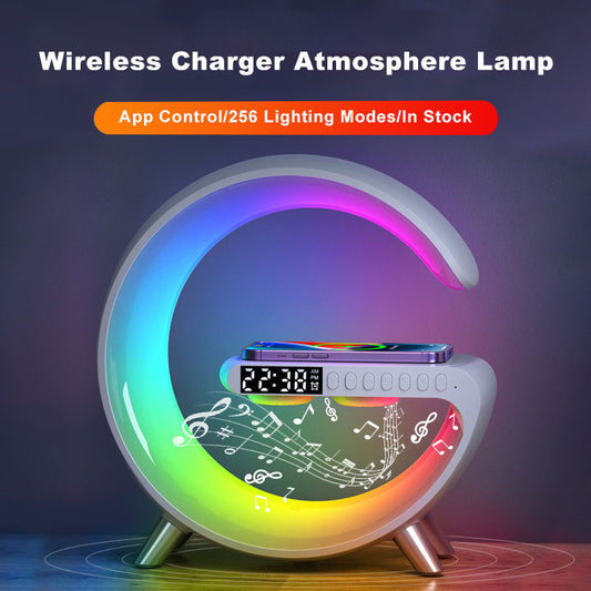 Intelligent Atmosphere Lamp Bluetooth Speaker Wireless Charger Bedside Lamp