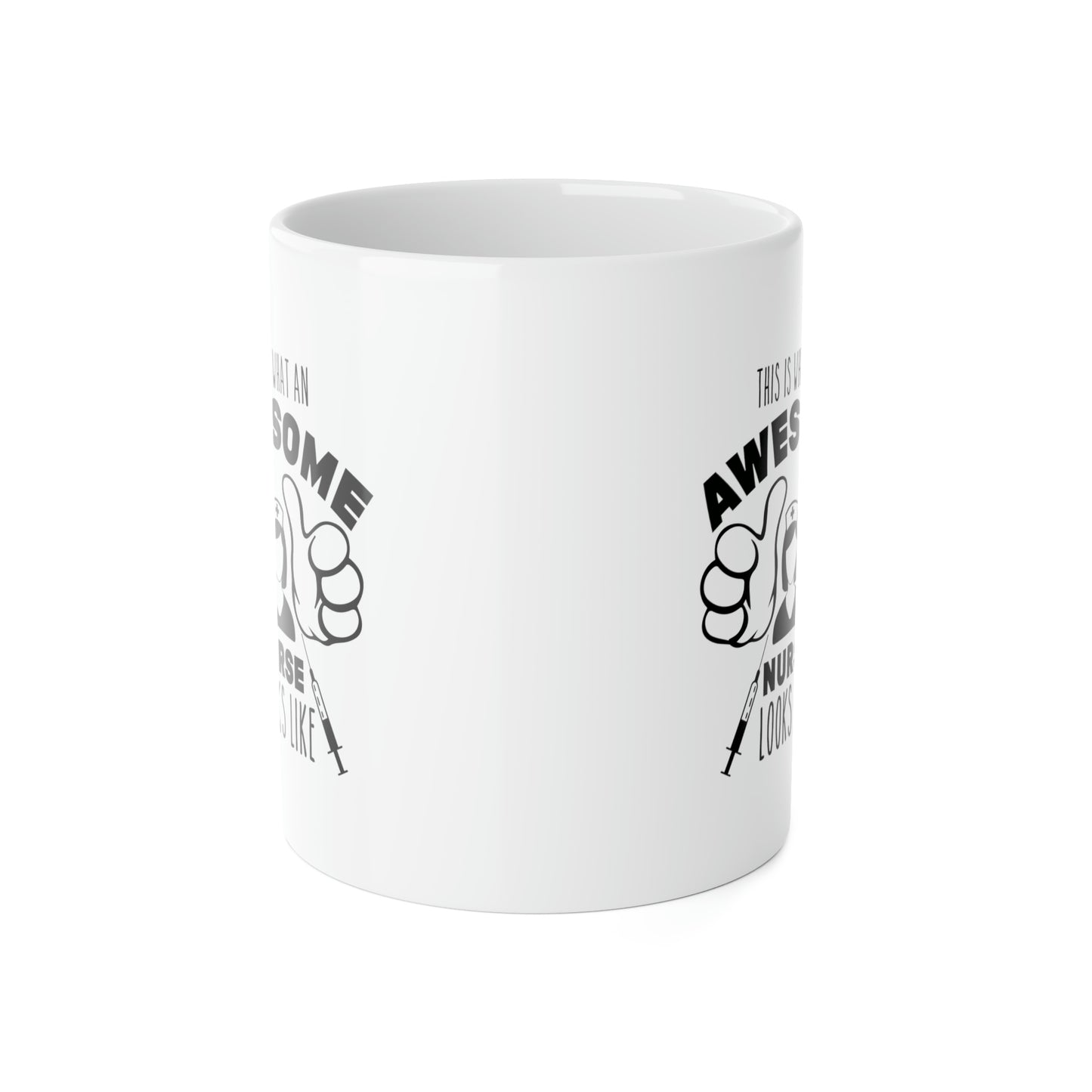AWESOME NURSE White Ceramic Mug, 11oz
