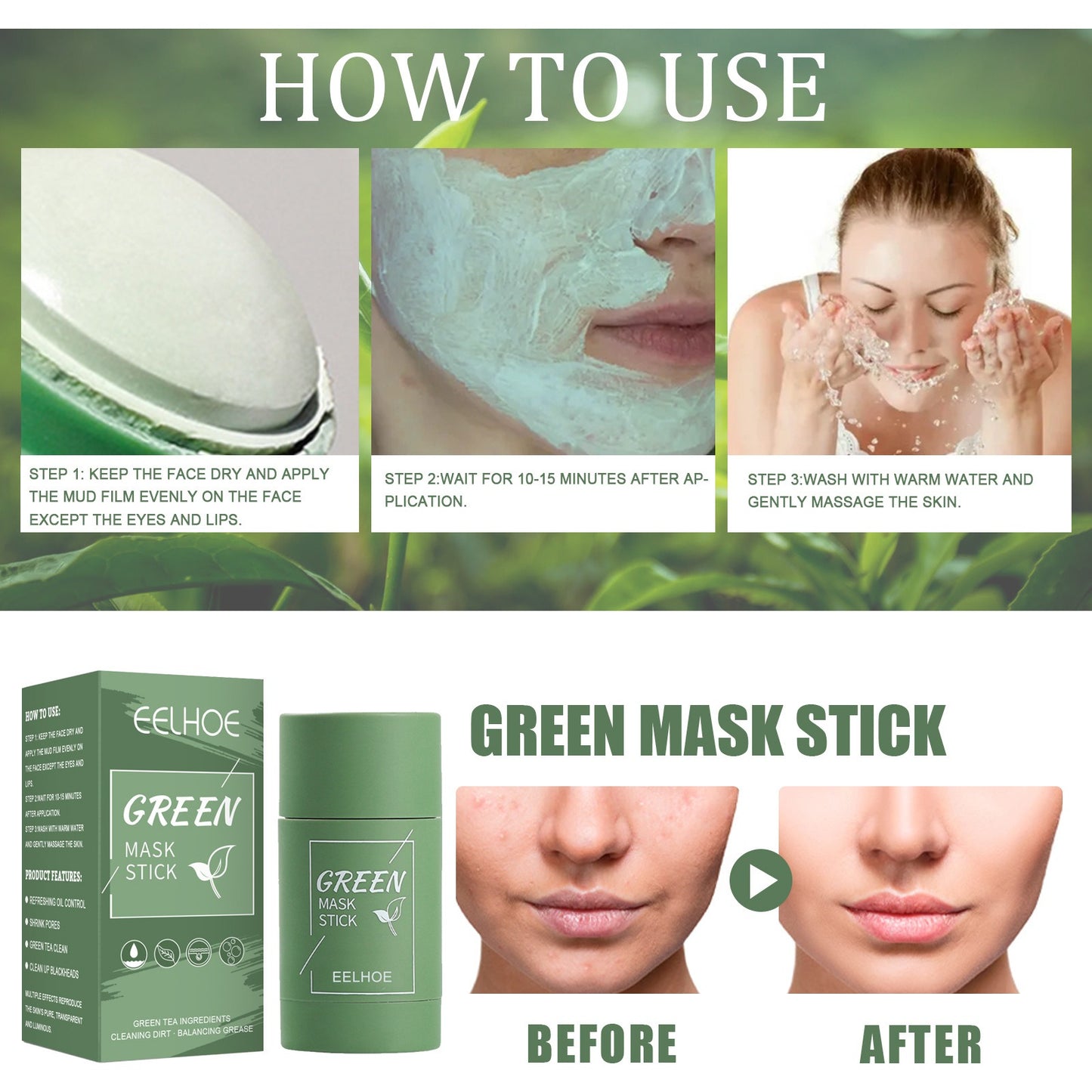 EELHOE Green Tea Deep Cleansing And Hydrating Mask