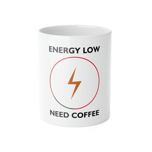 LOW ENERGY White Ceramic Mug, 11oz