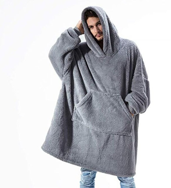 Blanket with Sleeves Oversized Hoodie and Matching Socks