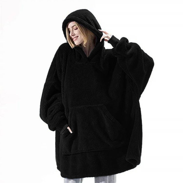 Blanket with Sleeves Oversized Hoodie and Matching Socks