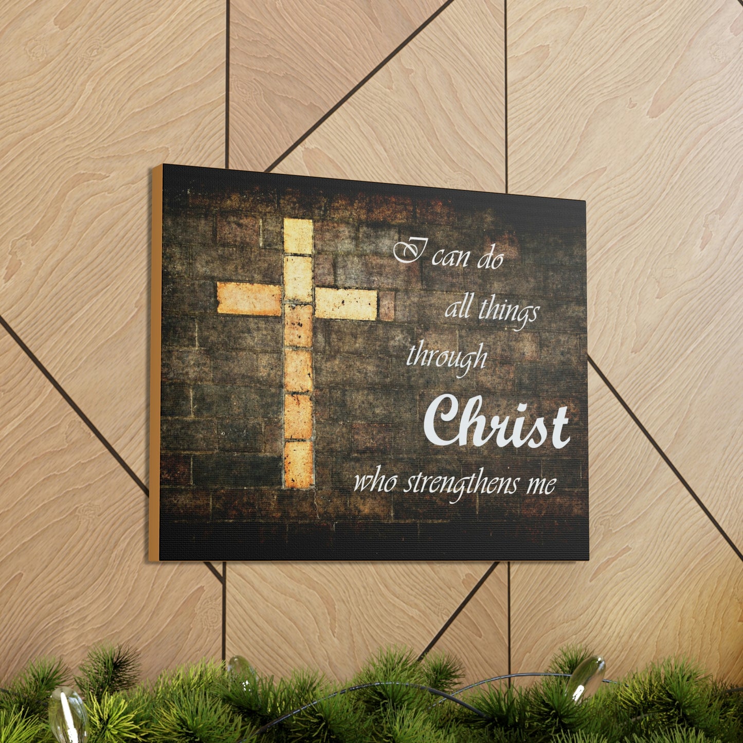 Philippians 4:13 Premium Canvas Gallery Wrap Wall Portrait