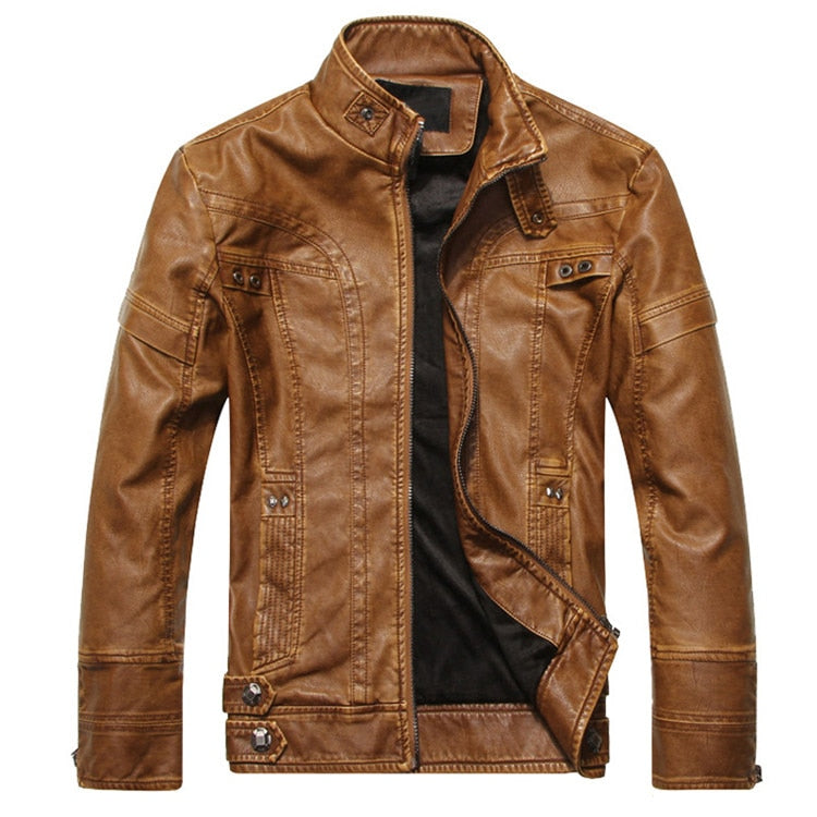 Mountainskin Men's Leather Jacket