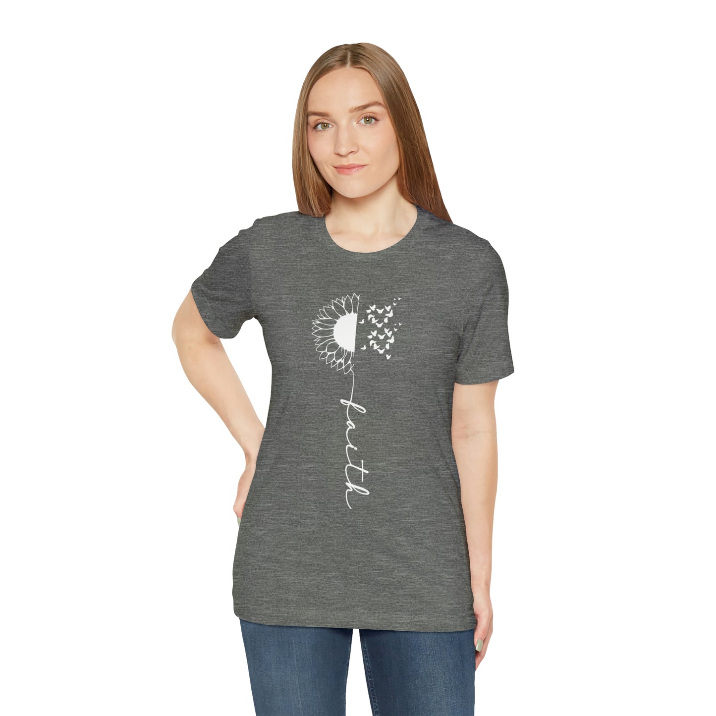 SUNFLOWER FAITH Unisex Jersey Short Sleeve Tee