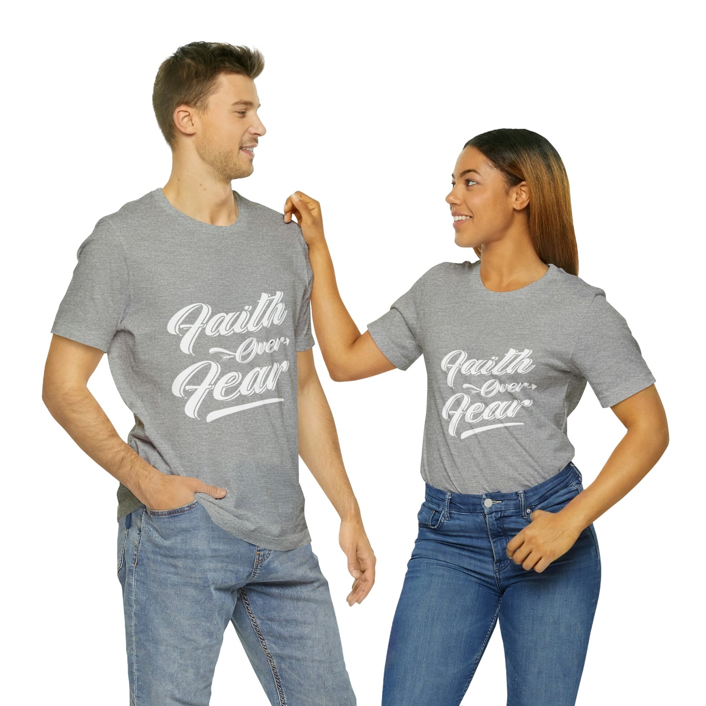 FAITH OVER FEAR Unisex Jersey Short Sleeve Tee