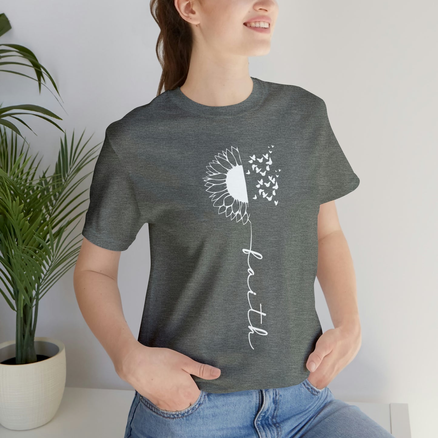 SUNFLOWER FAITH Unisex Jersey Short Sleeve Tee