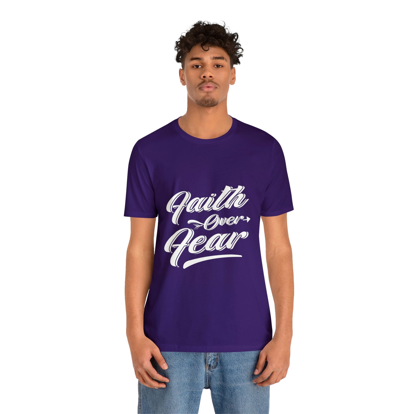 FAITH OVER FEAR Unisex Jersey Short Sleeve Tee