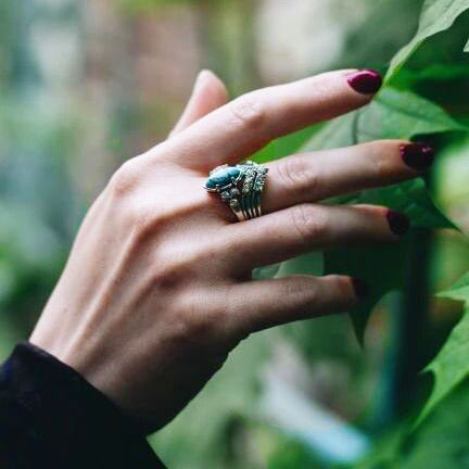 Achieving Dreams Turquoise Ring Set