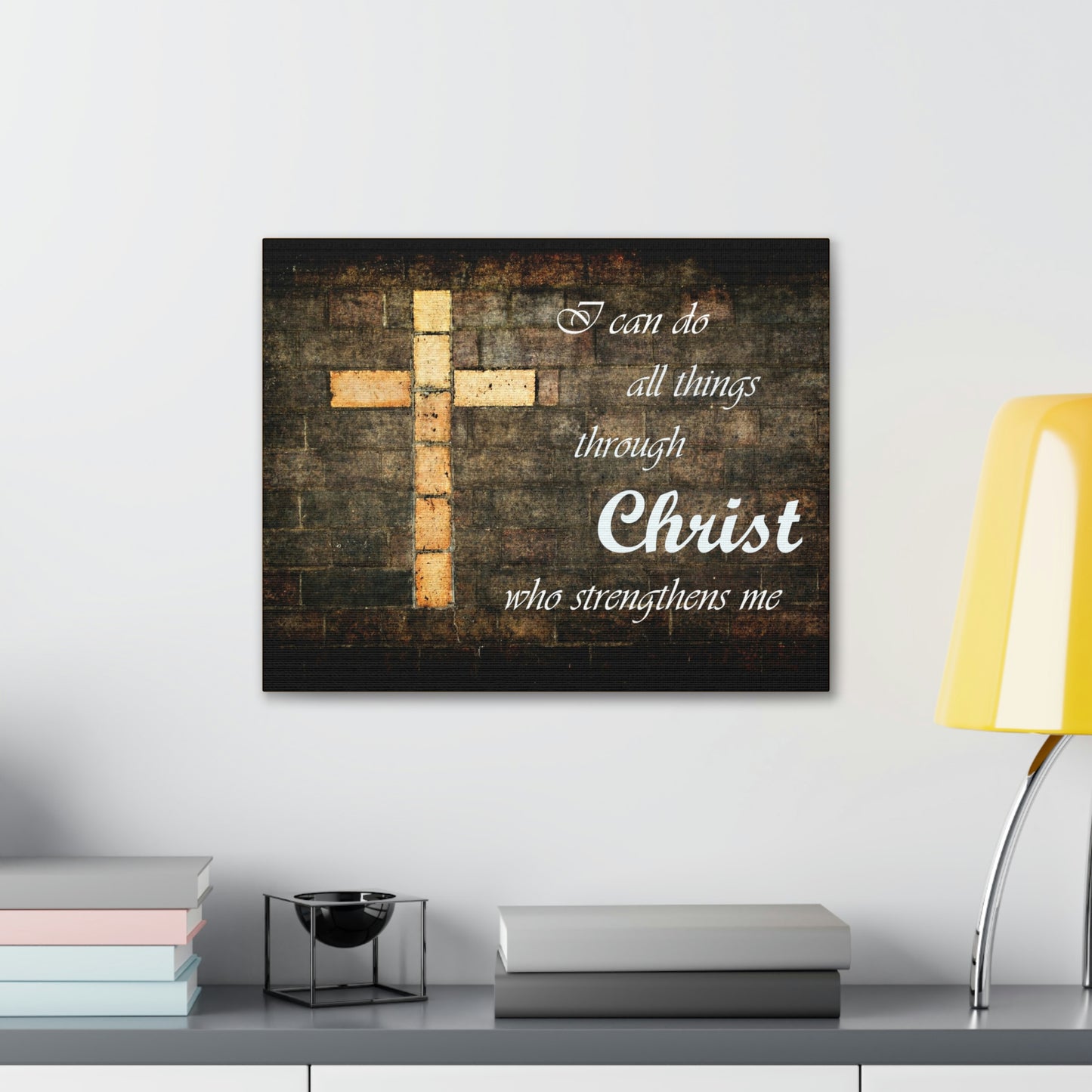 Philippians 4:13 Premium Canvas Gallery Wrap Wall Portrait