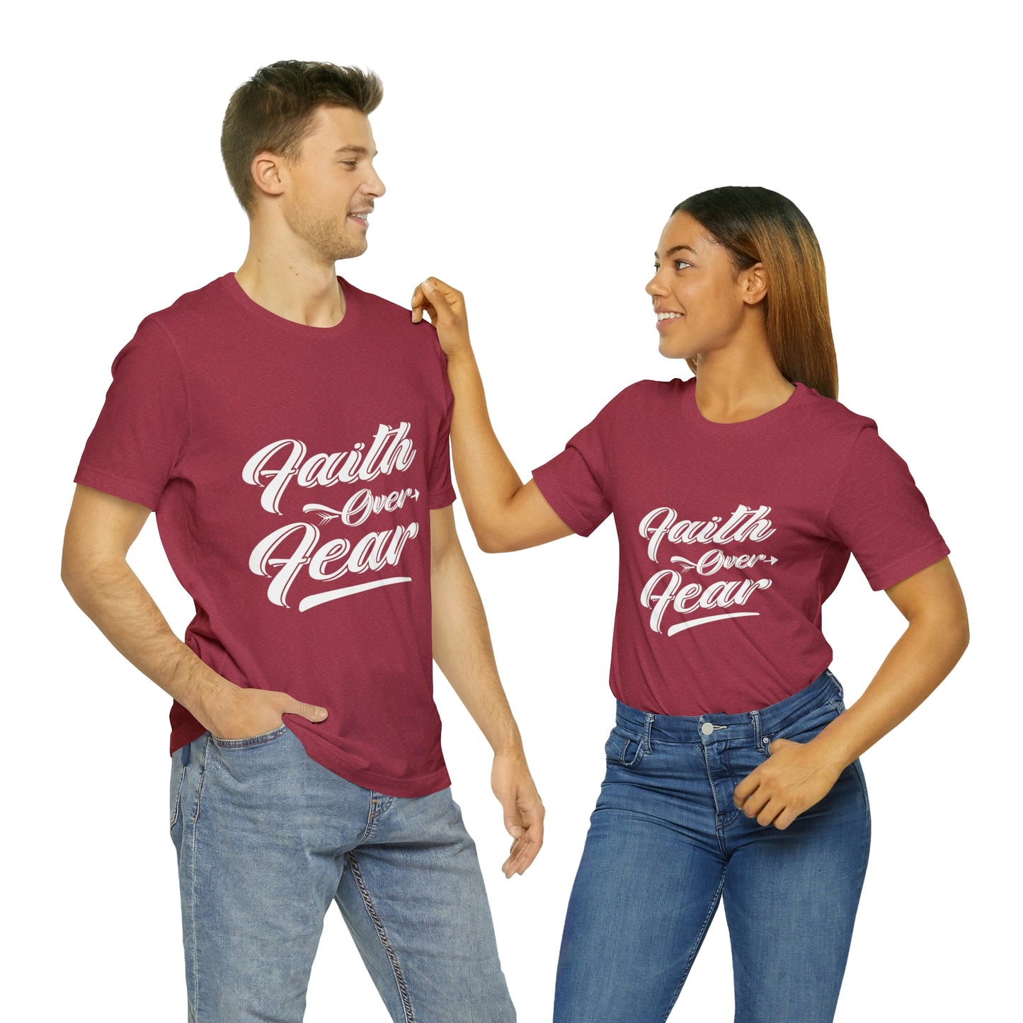 FAITH OVER FEAR Unisex Jersey Short Sleeve Tee