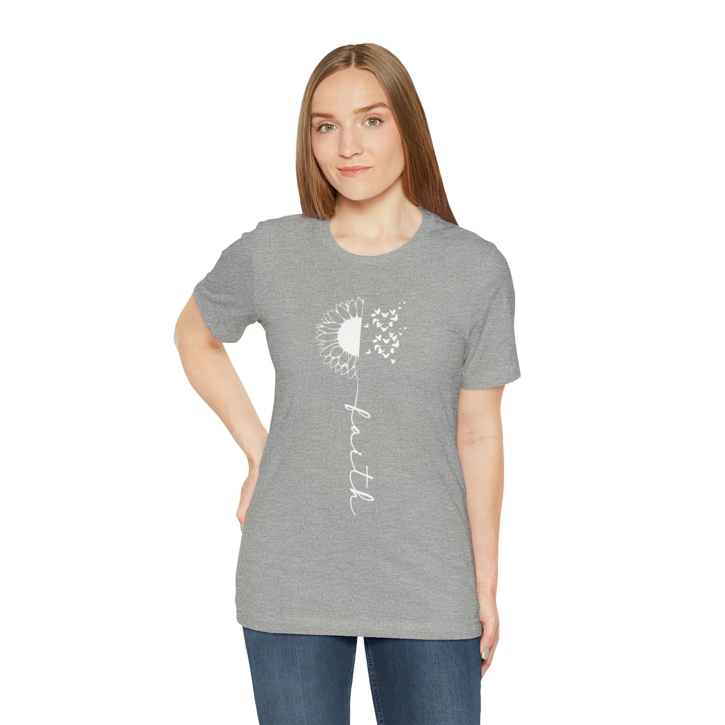 SUNFLOWER FAITH Unisex Jersey Short Sleeve Tee