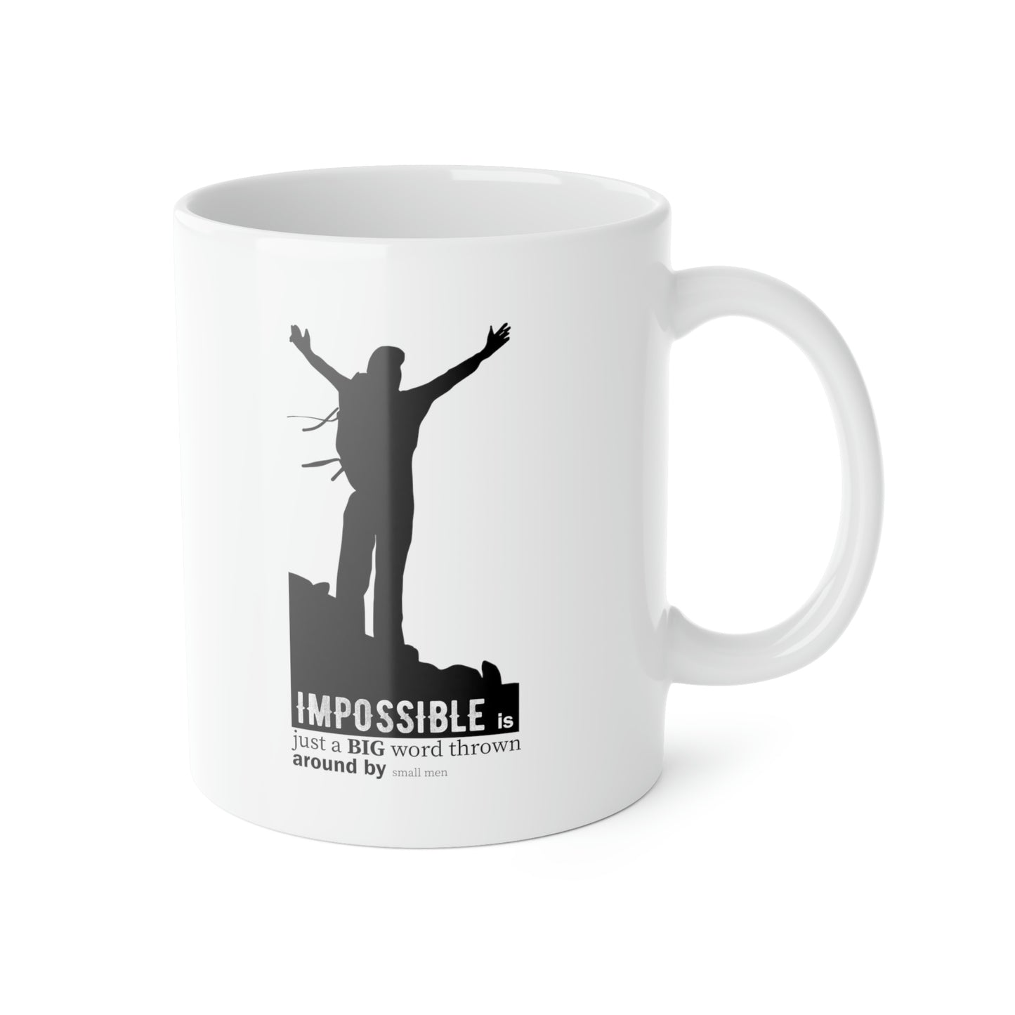 IMPOSSIBLE White Ceramic Mug, 11oz