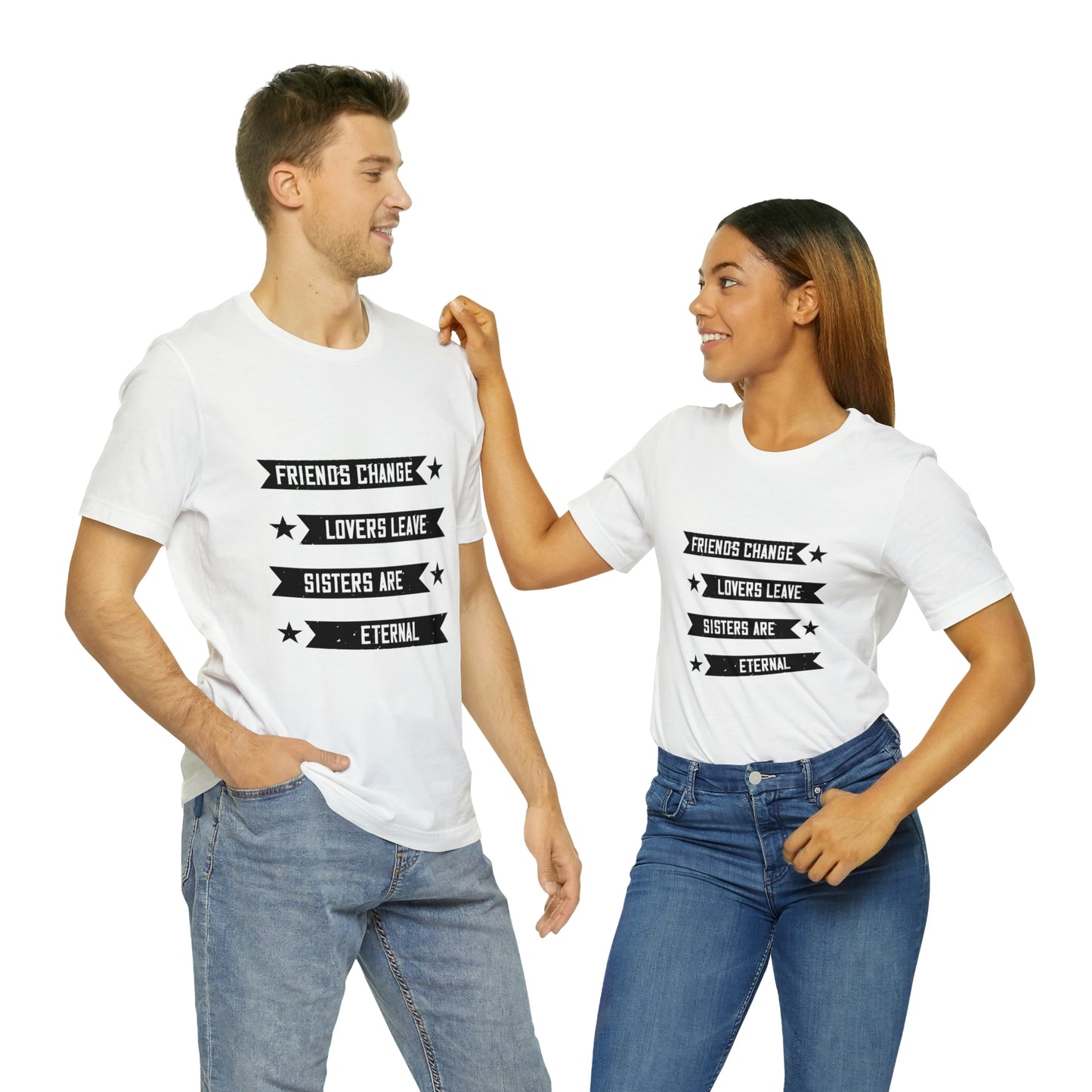 SISTERS ARE ETERNAL Unisex Jersey Short Sleeve Tee