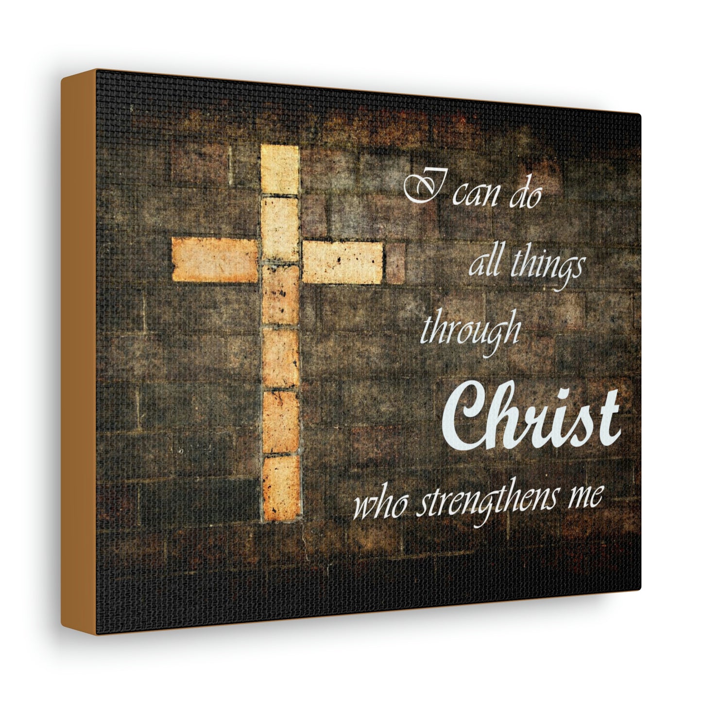 Philippians 4:13 Premium Canvas Gallery Wrap Wall Portrait