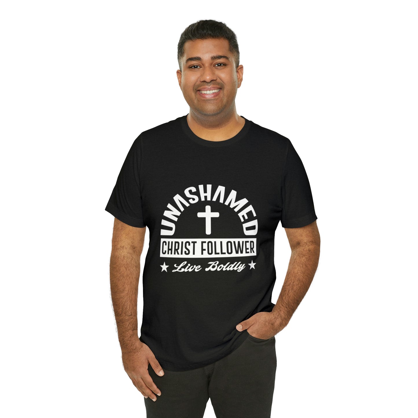 UNASHAMED FOLLOWER Unisex Jersey Short Sleeve Tee