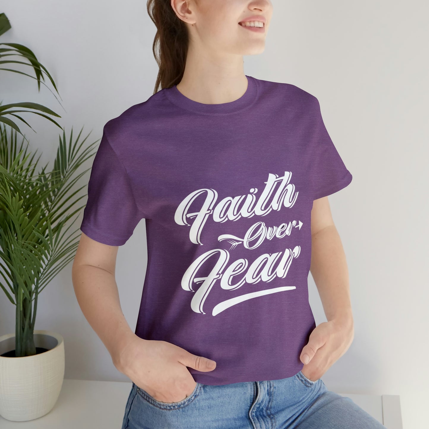 FAITH OVER FEAR Unisex Jersey Short Sleeve Tee