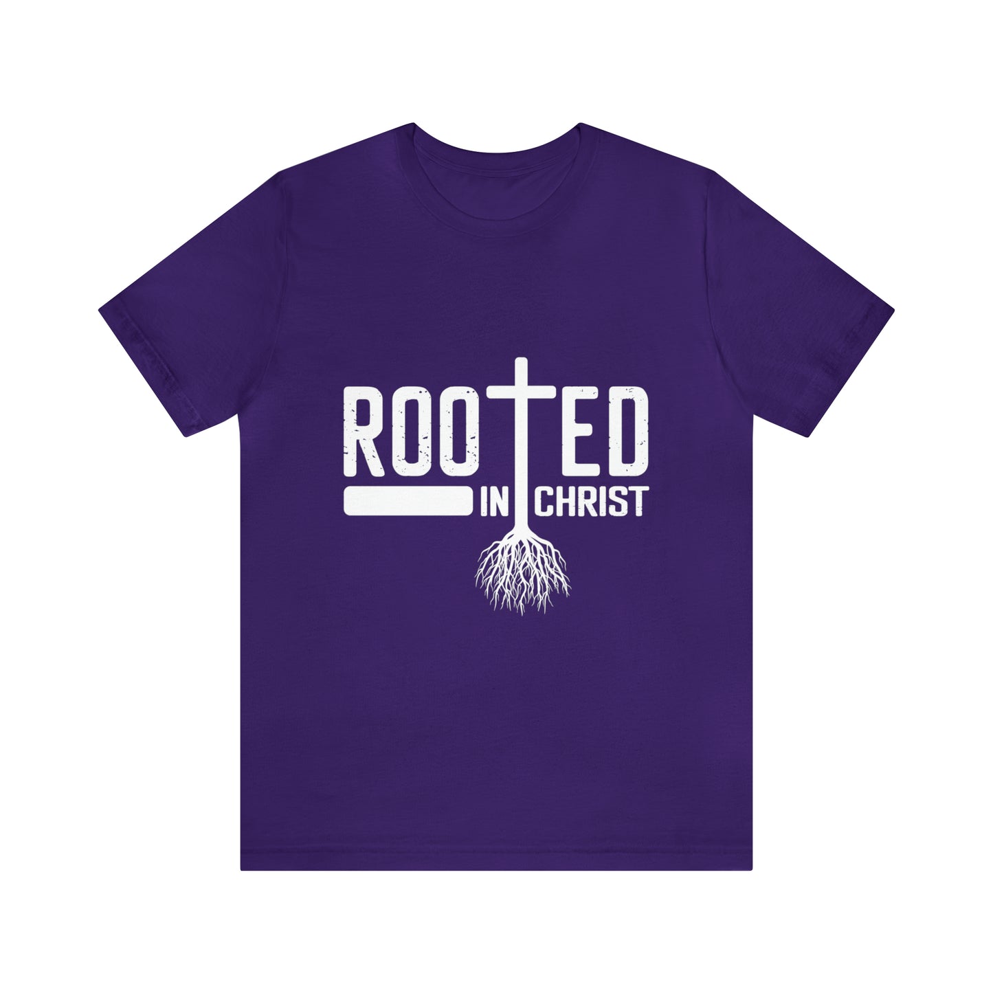 ROOTED IN CHRIST Unisex Jersey Short Sleeve Tee