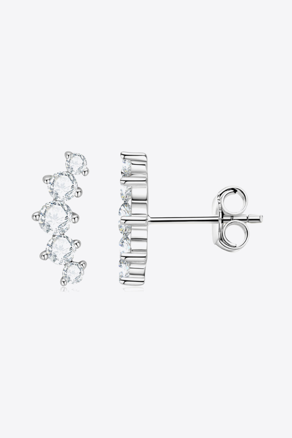 "All You Need" Moissanite Platinum-Plated Earrings