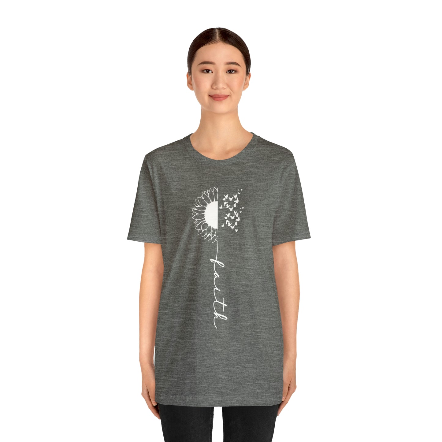 SUNFLOWER FAITH Unisex Jersey Short Sleeve Tee