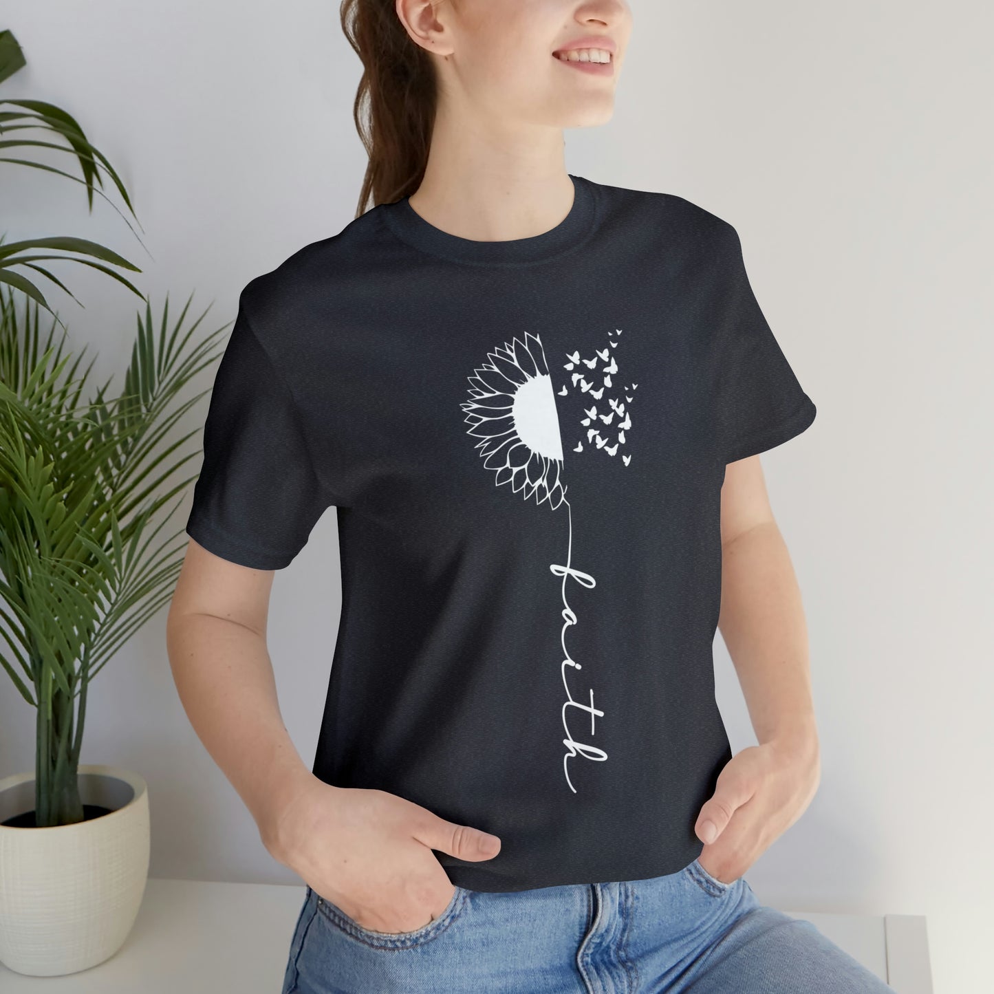 SUNFLOWER FAITH Unisex Jersey Short Sleeve Tee