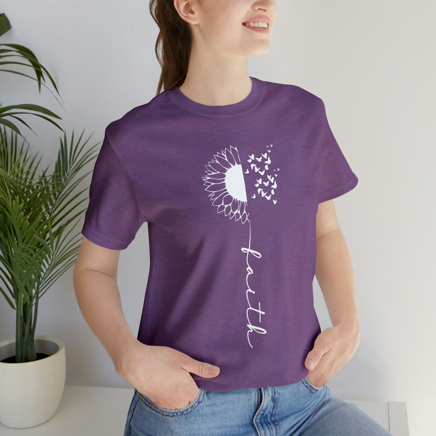 SUNFLOWER FAITH Unisex Jersey Short Sleeve Tee