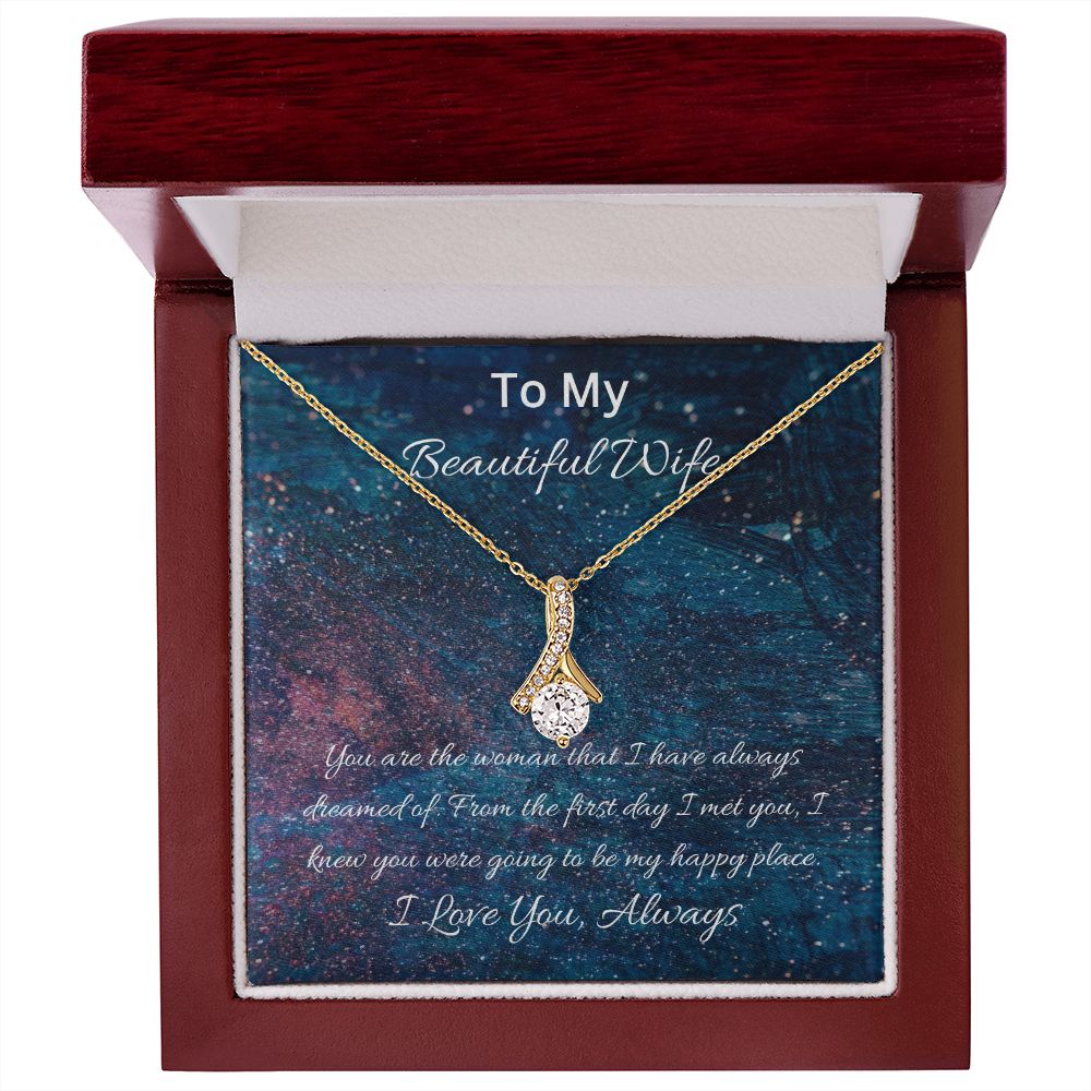 To My Beautiful Wife Alluring Beauty Necklace