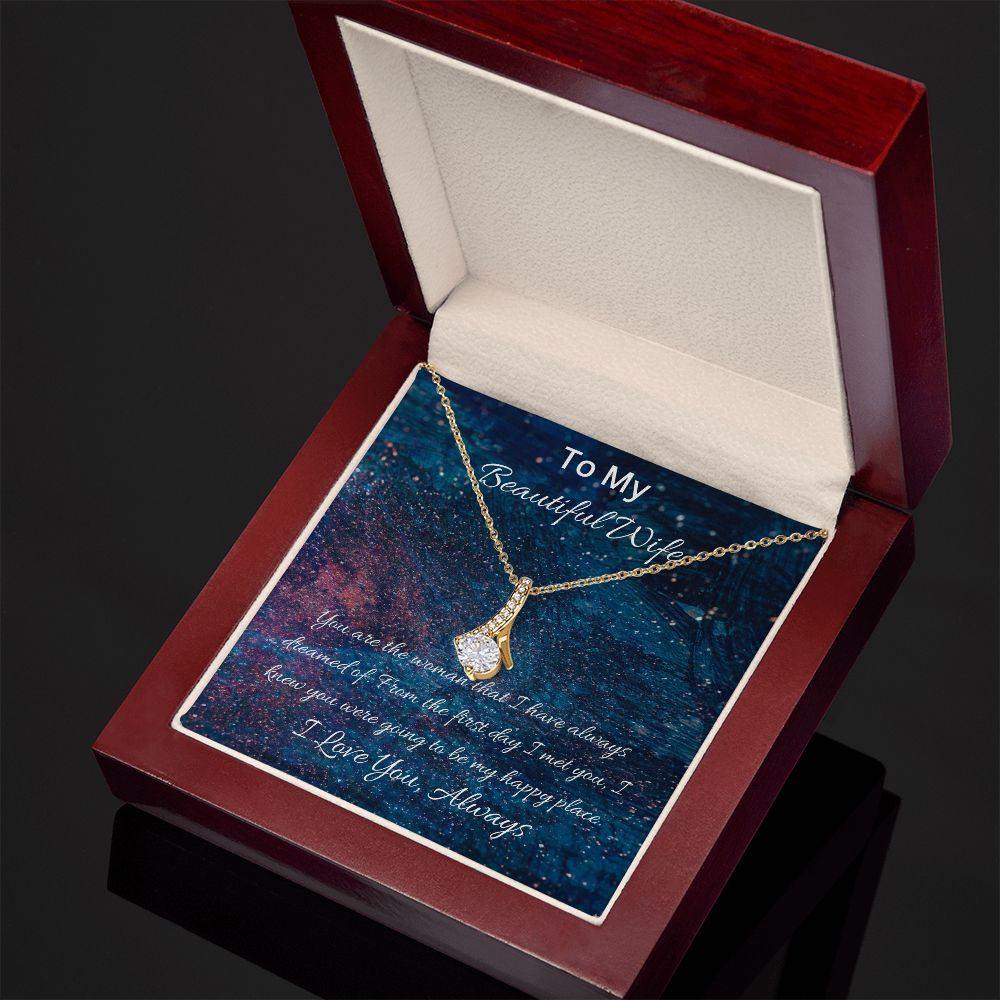 To My Beautiful Wife Alluring Beauty Necklace