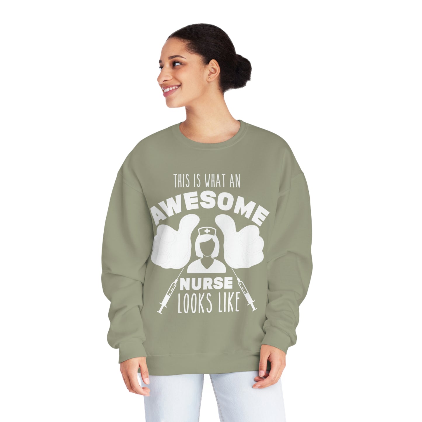 AWESOME NURSE Unisex NuBlend® Crewneck Sweatshirt