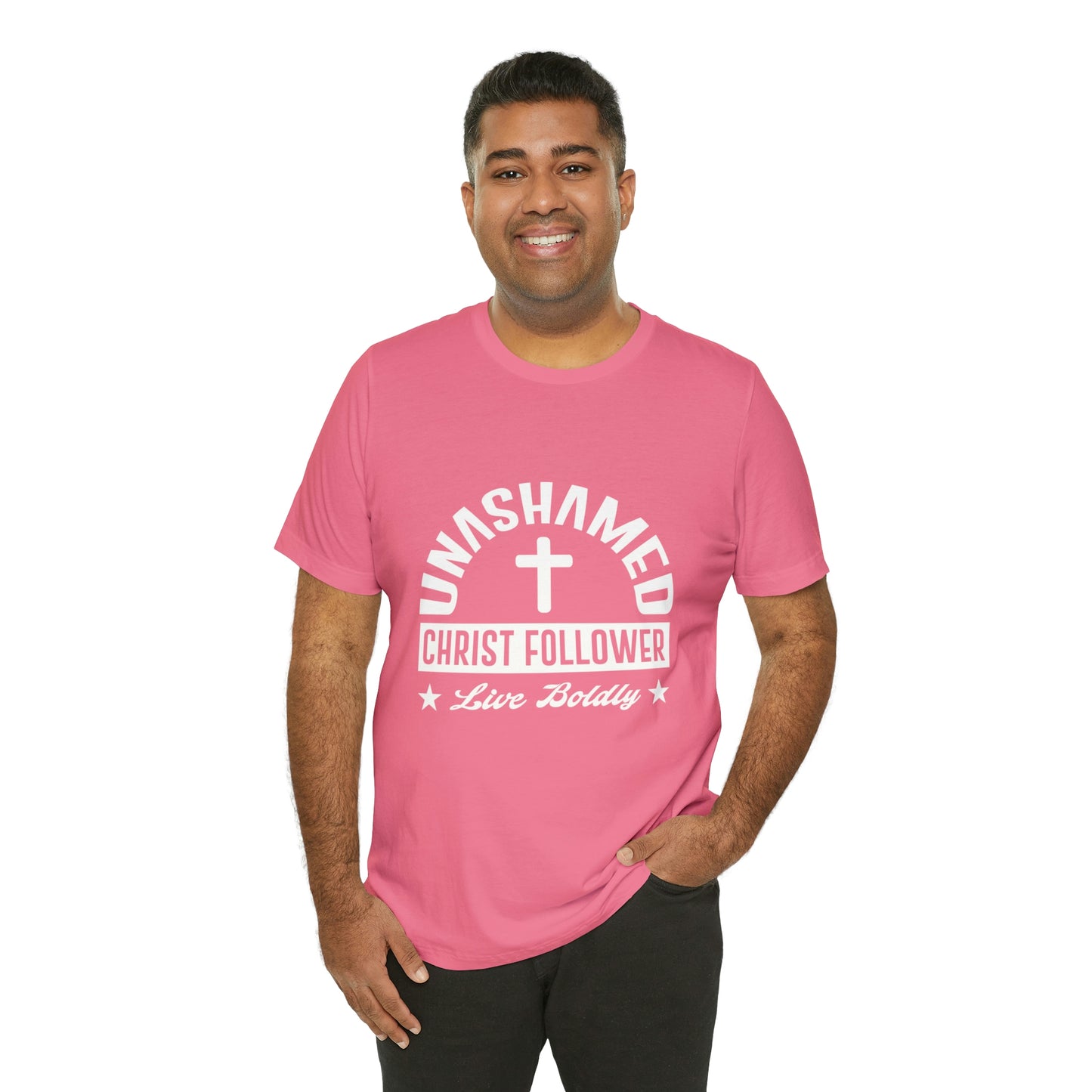 UNASHAMED FOLLOWER Unisex Jersey Short Sleeve Tee