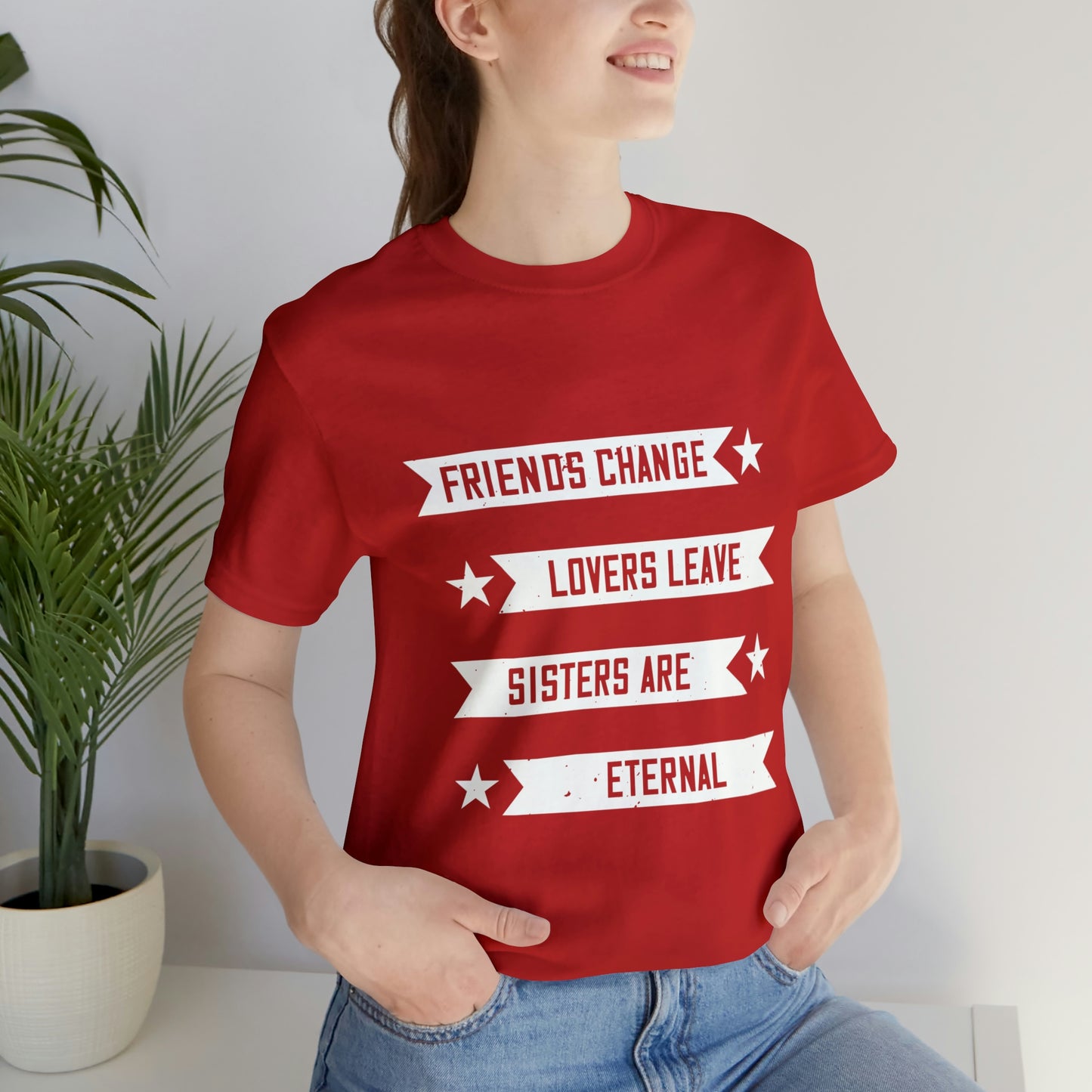 SISTERS ARE ETERNAL Unisex Jersey Short Sleeve Tee