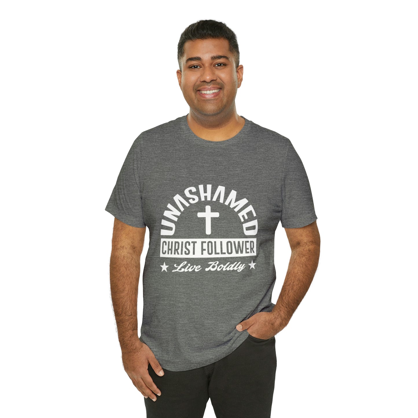 UNASHAMED FOLLOWER Unisex Jersey Short Sleeve Tee